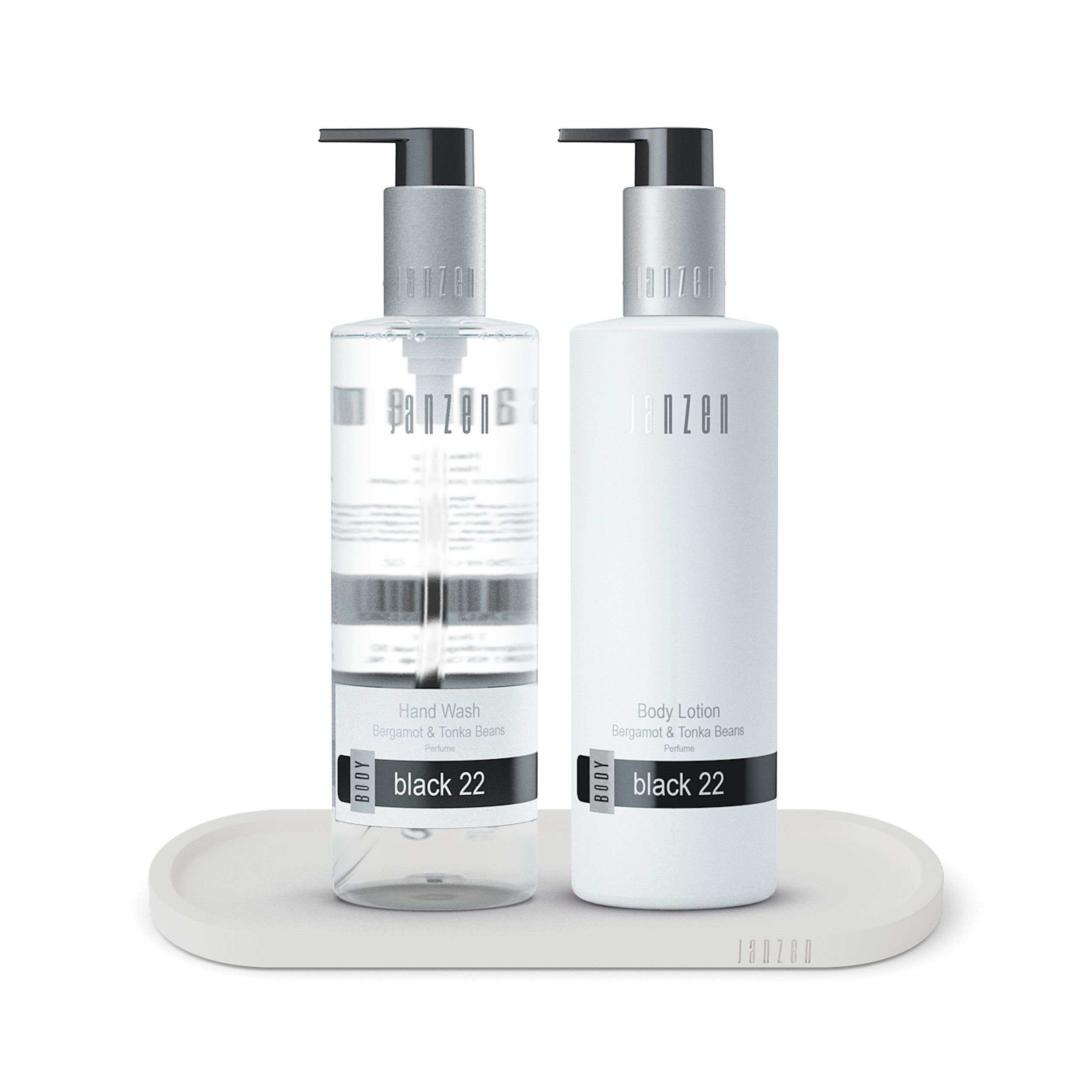 Hand Care Set Black 22 + Luxury Tray White
